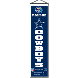 Dallas Cowboys Banners - Dallas Cowboys Wall Banners - Dallas Cowboys Wool  8x32 Heritage Banners