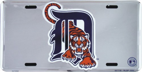 Detroit Tigers Hitch Cover - Team Color on Chrome - Auto Accessories - MLB